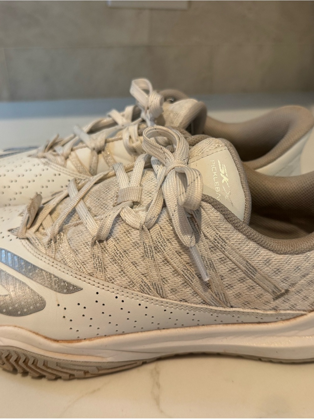 Skechers Women's white gray court Sneakers pickleball tennis 9.5
